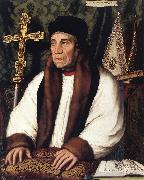 HOLBEIN, Hans the Younger Portrait of William Warham, Archbishop of Canterbury f oil painting on canvas